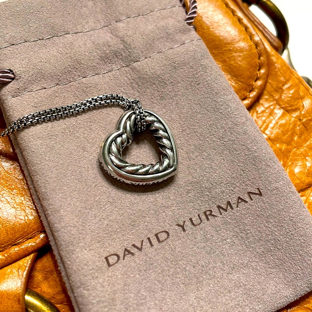 David Yurman heart necklace; broken clasp; authentic